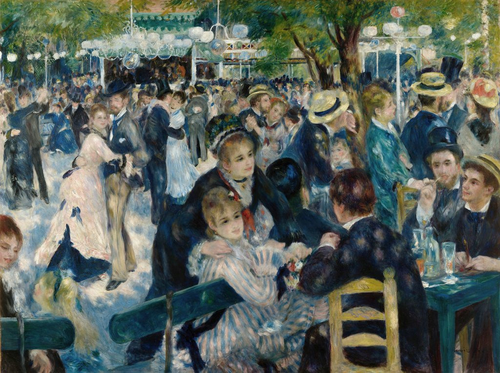 Detail of Dance at Le Moulin de la Galette by Pierre-Auguste Renoir