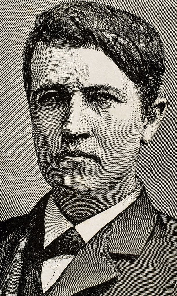 Detail of Thomas Alva Edison (1847-1931) by Anonymous