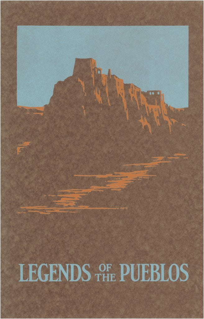 Detail of Legends of the Pueblos, Buttes by Anonymous
