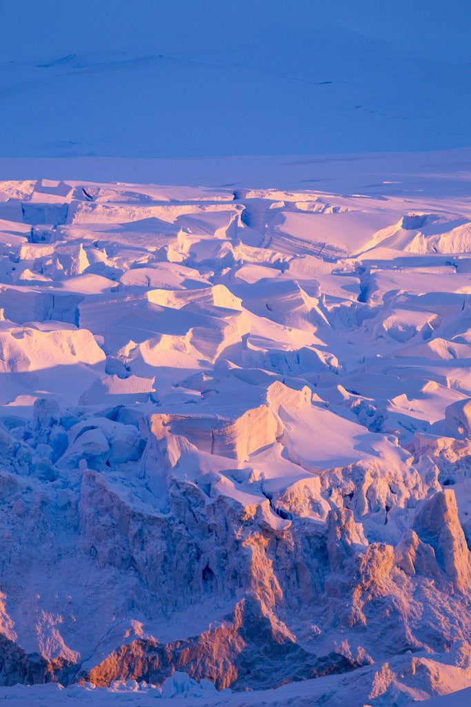 Detail of Midnight sun lights glacier, Antarctica by Anonymous