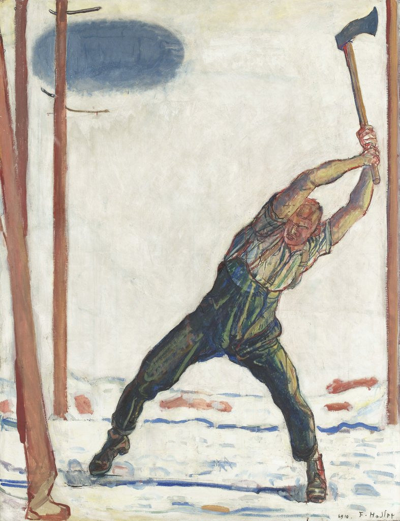 Detail of The Woodcutter by Ferdinand Hodler