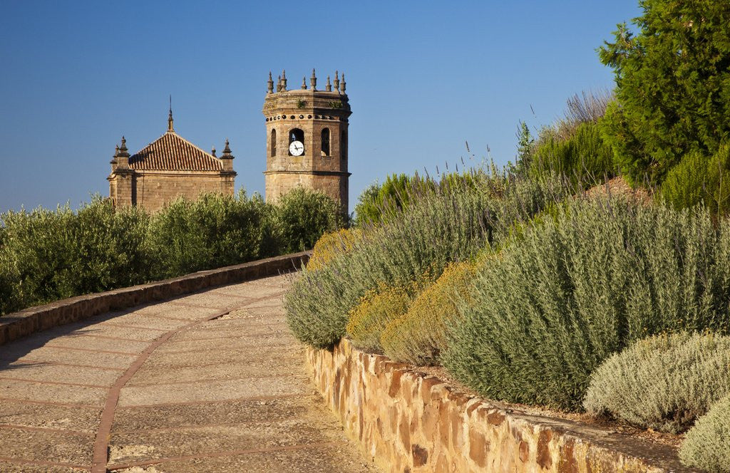 Detail of San Mateo Church seen from Burgalimar Castle in Andalusia, Spain by Anonymous
