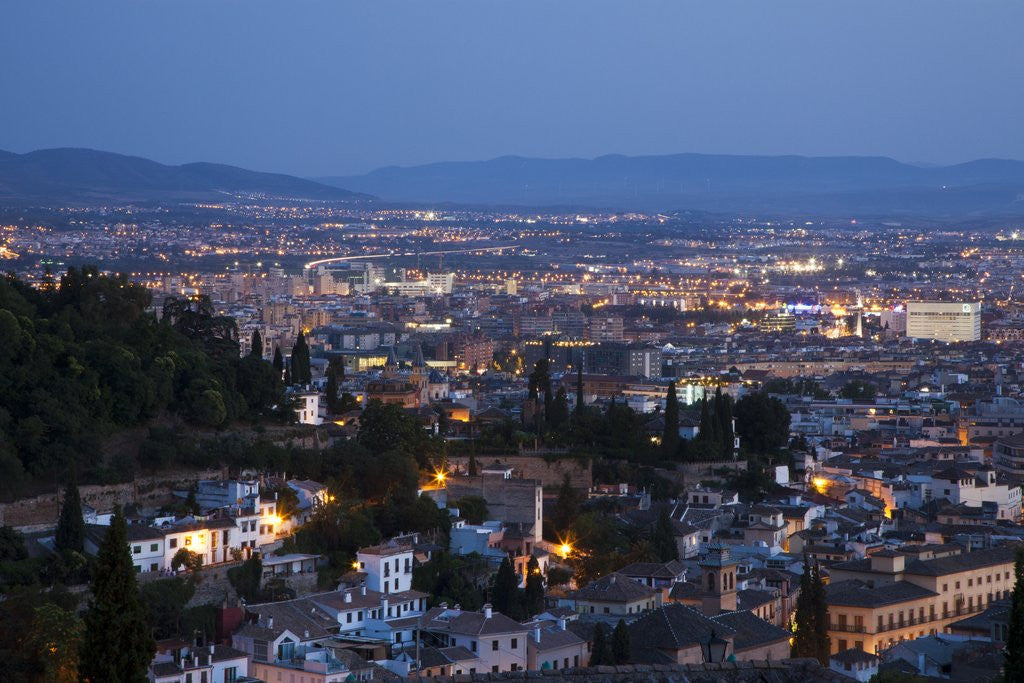 Detail of Granada city from the Mirador de San Nicolas lookout by Anonymous