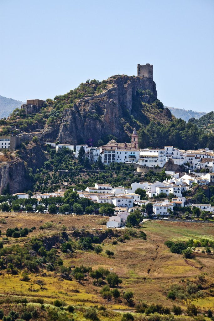 Detail of The whitewashed village of Zahara de la Sierra, Spain by Anonymous