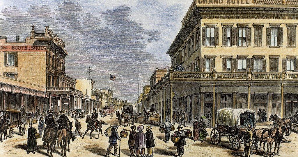 Detail of Sacramento in 1878 by Corbis
