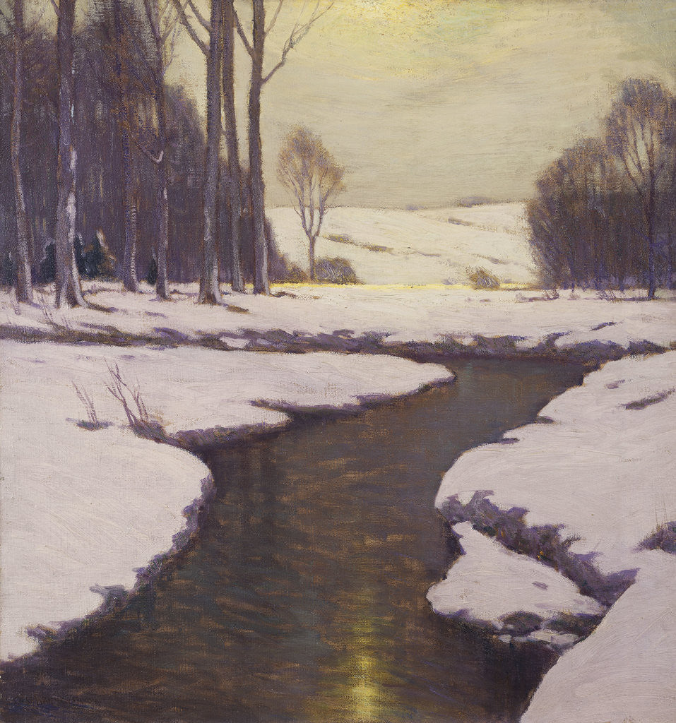 Detail of Melting Snow by Charles Warren Eaton
