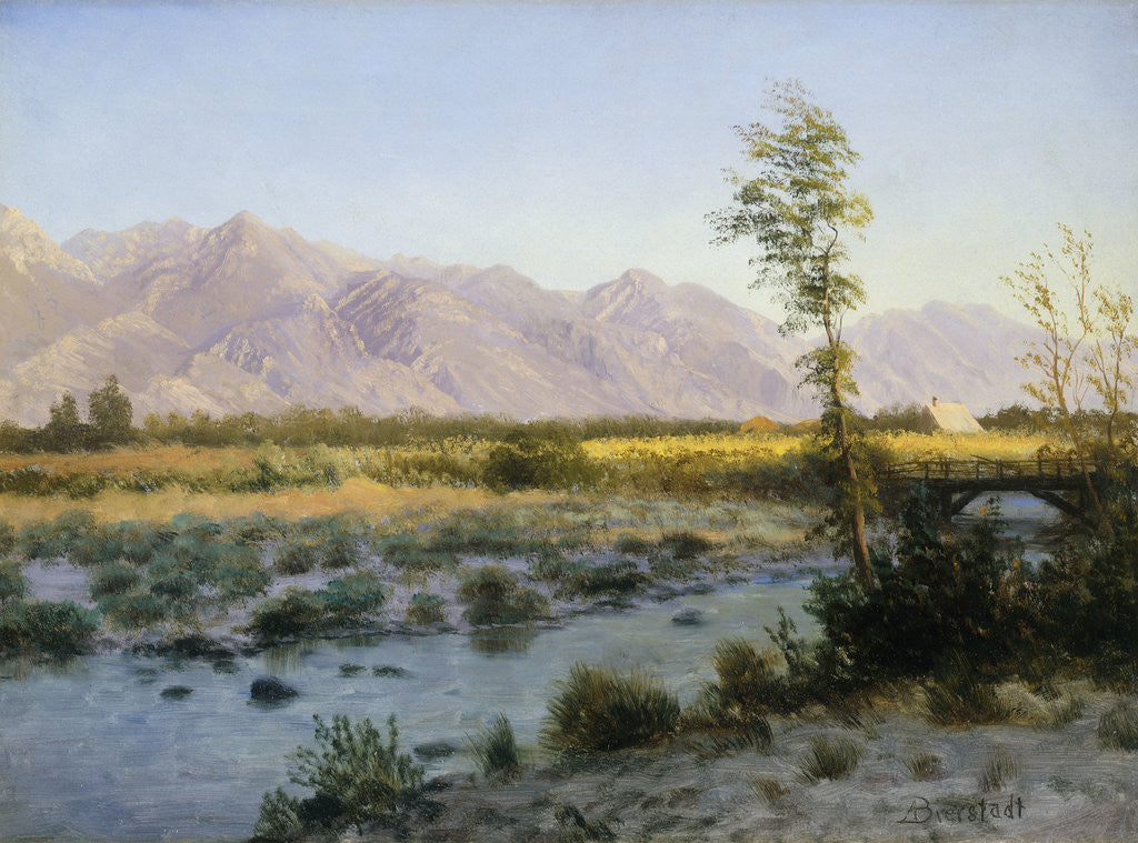 Detail of Prairie Landscape by Albert Bierstadt