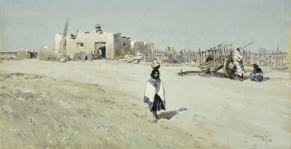 Detail of The Water Carriers by Henry F Farny
