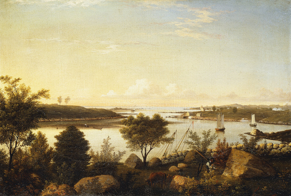 Detail of The Annisquam River Looking Toward Ipswich Bay by Fitz Hugh Lane