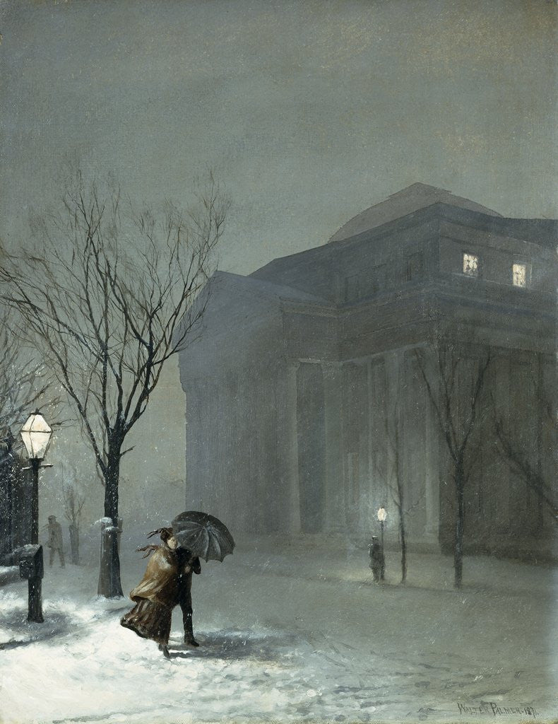 Detail of Albany in the Snow by Walter Launt Palmer
