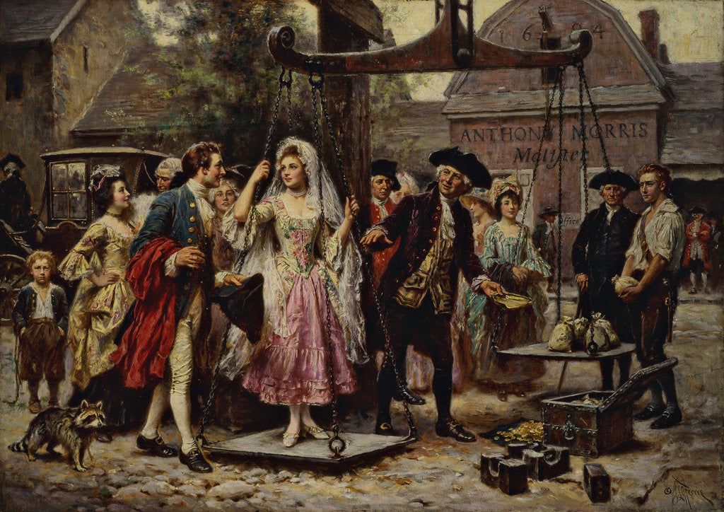 Detail of Her Weight in Gold by Jean Leon Gerome Ferris