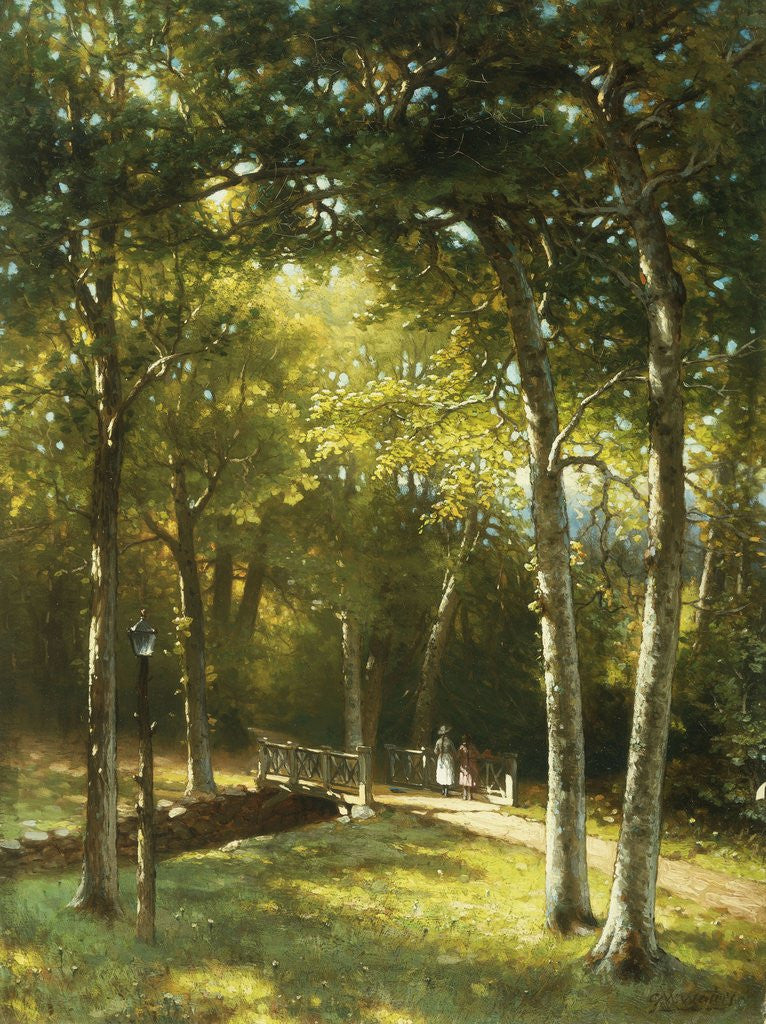 Detail of The Bridge in the Park by George W Waters