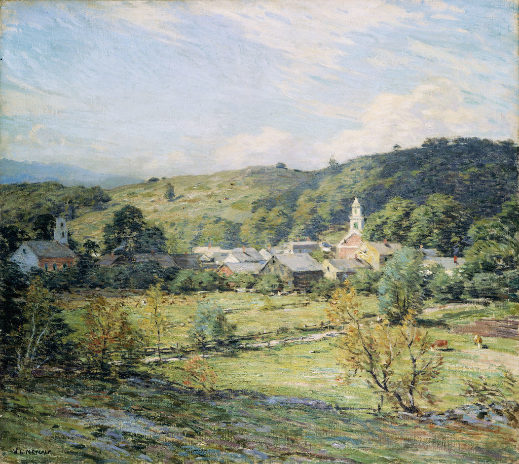 Detail of September Morning, Plainfield, New Hampshire by Willard Leroy Metcalf