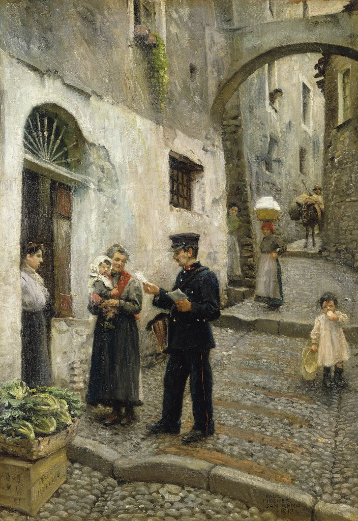Detail of The Morning Post by Paul Fischer