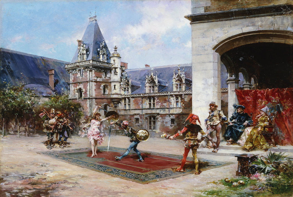 Detail of The Comic Duel by Ludovico Marchetti