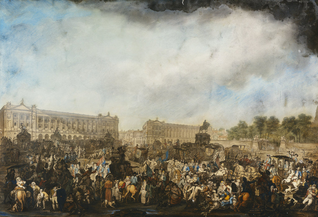 Detail of The Return of Louis XVI to Paris, 6 October 1789 by Attributed to Robert Dighton the Elder by Anonymous