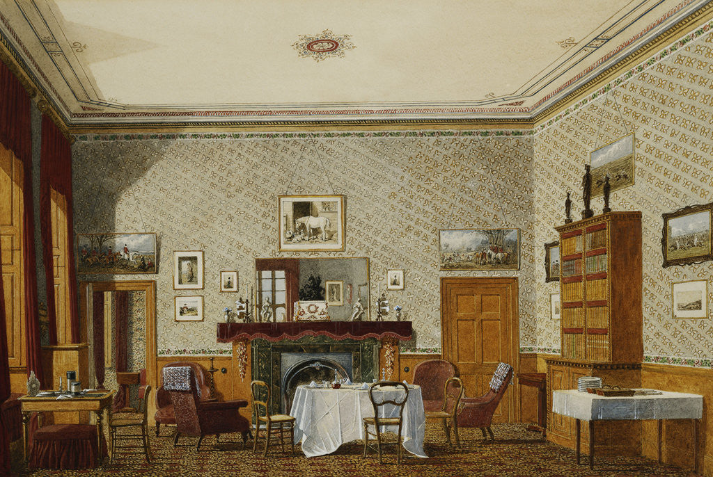 Detail of The Interior of a Room, Christ Church, Oxford by George Pyne