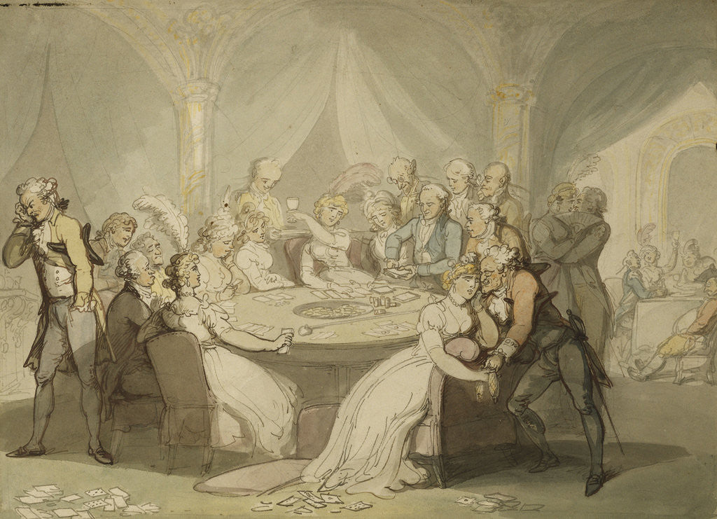 Detail of The Gaming Table by Thomas Rowlandson