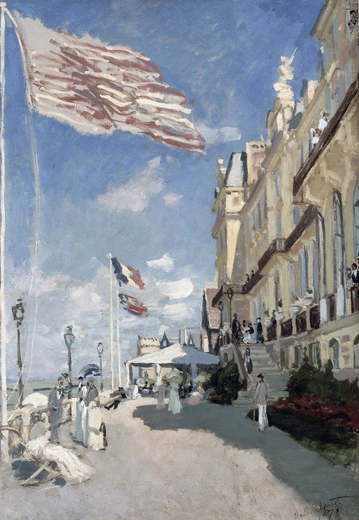 Detail of HÃ´tel des roches noires, Trouville by Claude Monet