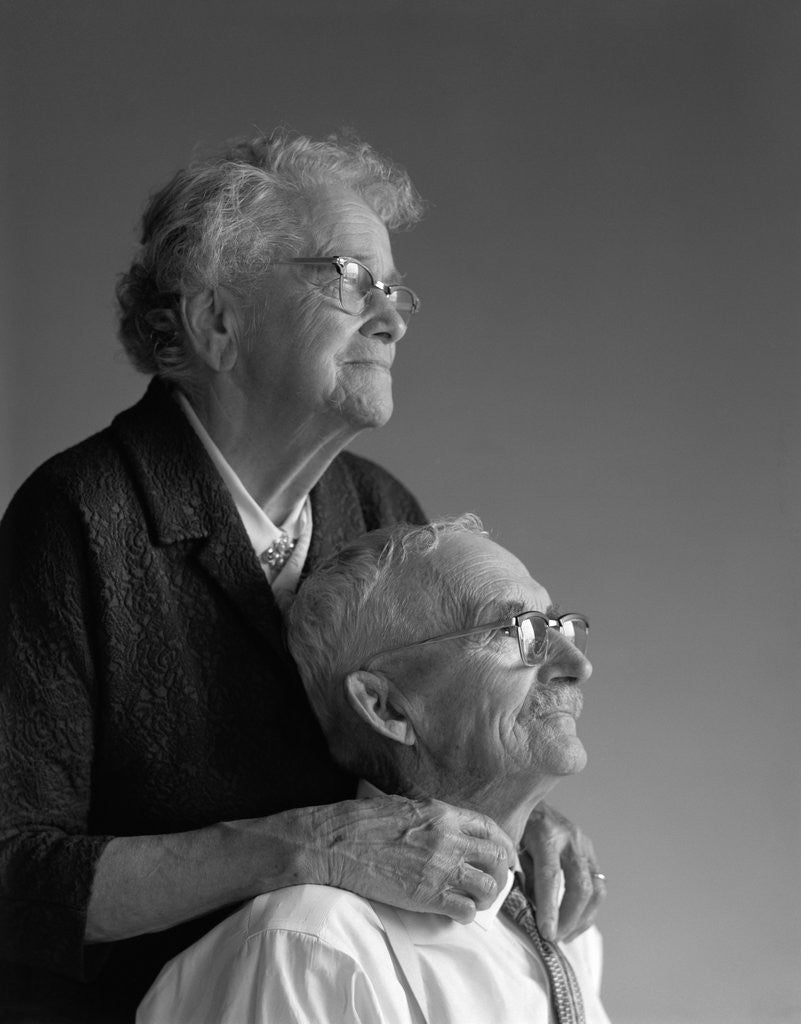 Detail of 1960s elderly couple in their 80s by Anonymous