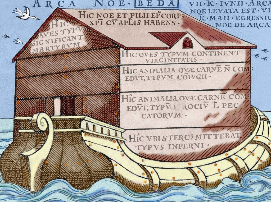 Detail of Noah's Ark in 'De Linguis gentium, libellum' by Anonymous