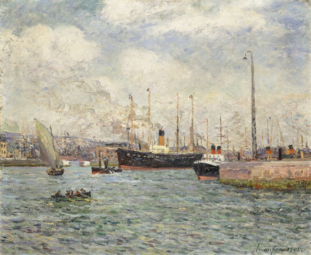 Detail of Le Port du Havre by Maxime Maufra