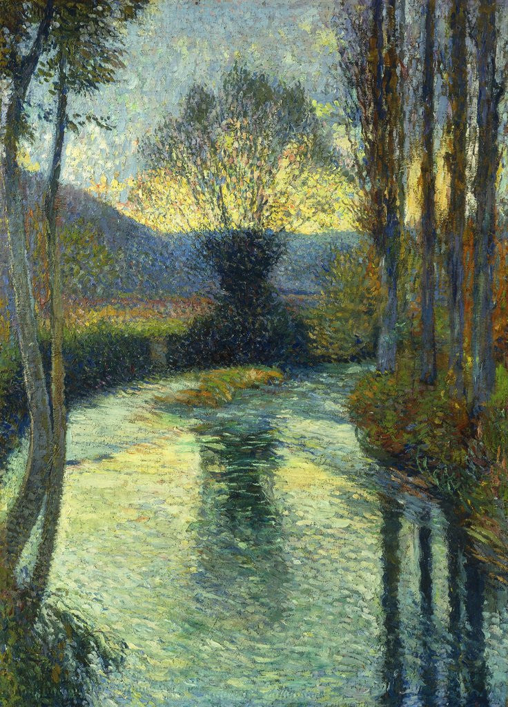 Detail of Banks of the River by Henri Martin
