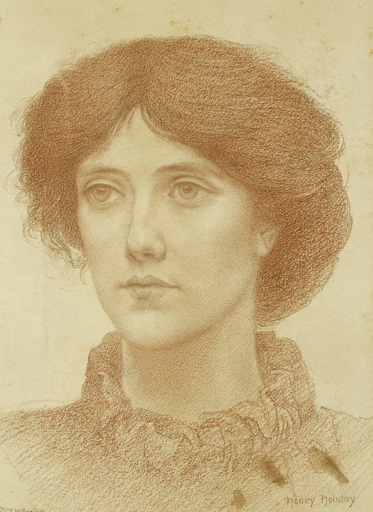 Detail of Portrait of Mrs Wheeler, Bust Length by Henry Holiday