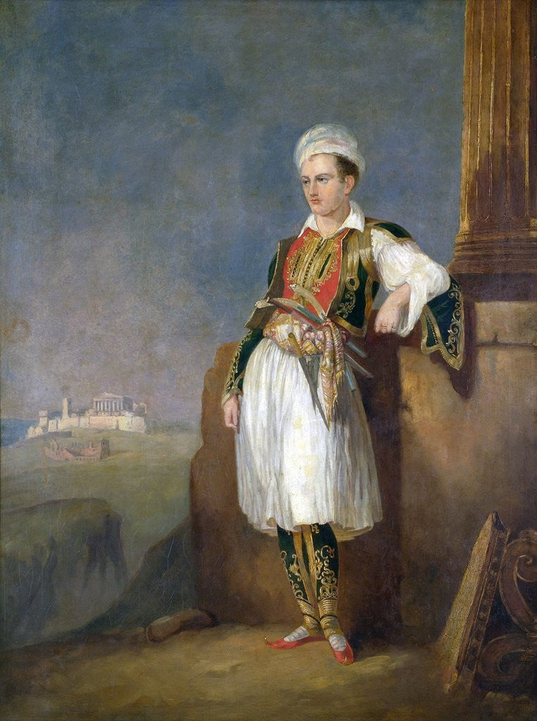 Detail of Portrait of Lord Byron in Athens, Before the Acropolis by Anonymous