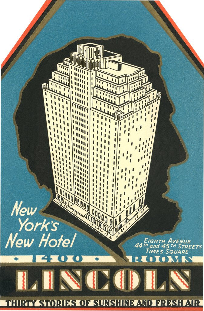 Detail of Lincoln Hotel Advertisement by Anonymous