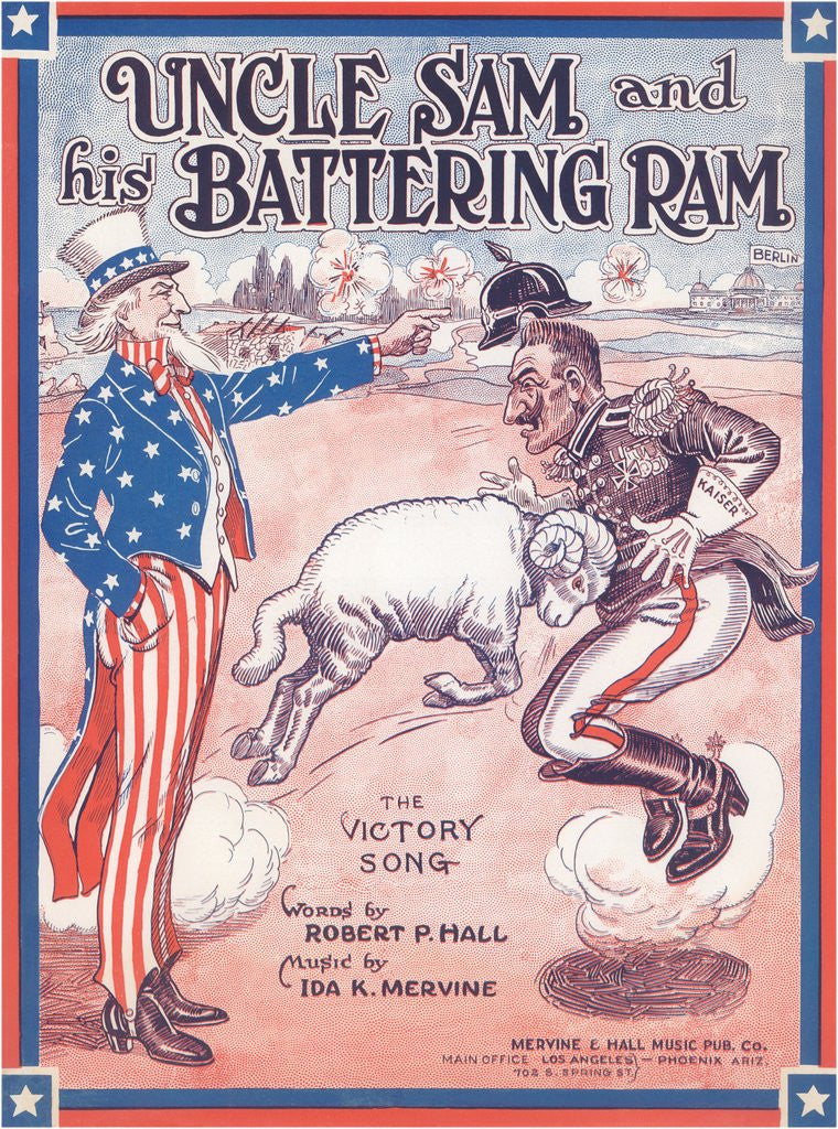 Detail of Sheet Music for Uncle Sam and His Battering Ram by Anonymous