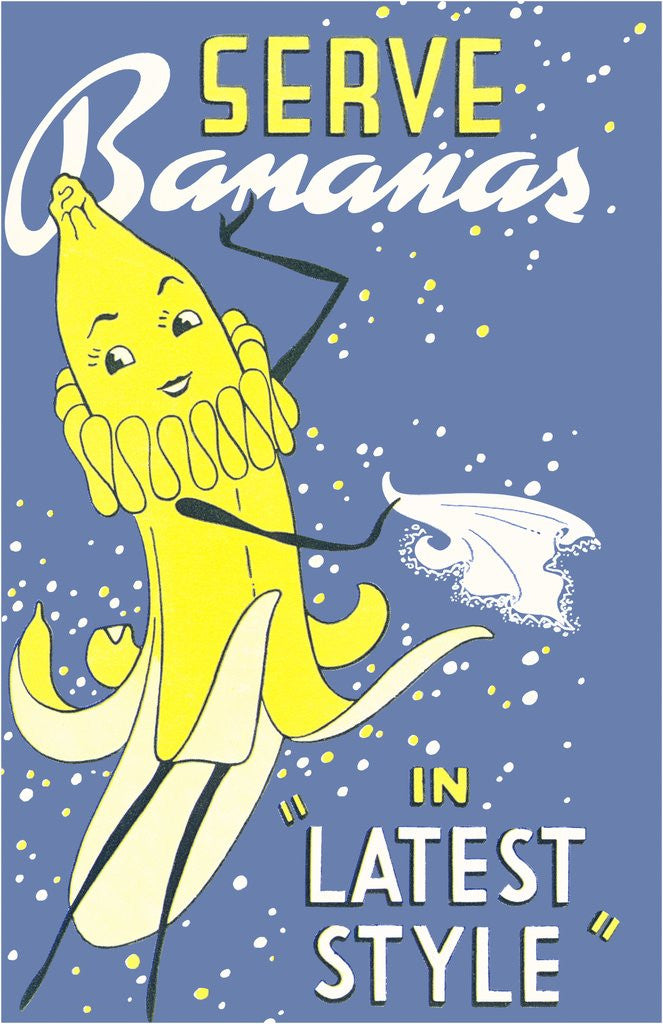 Detail of Serve Bananas in Latest Style Ad by Anonymous