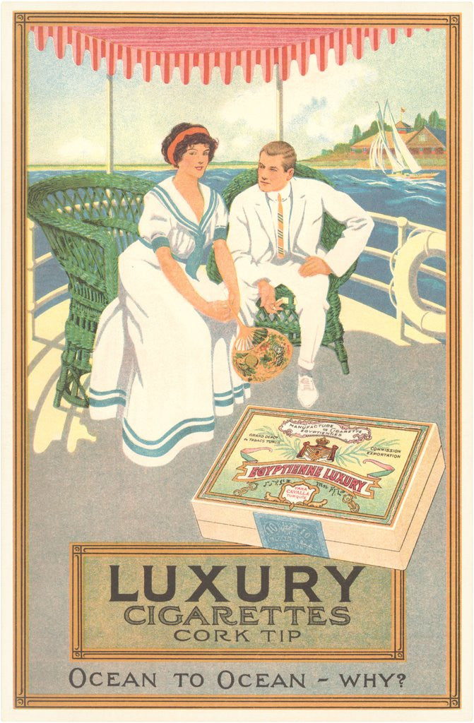 Detail of Couple in Cigarette Advertisement by Anonymous