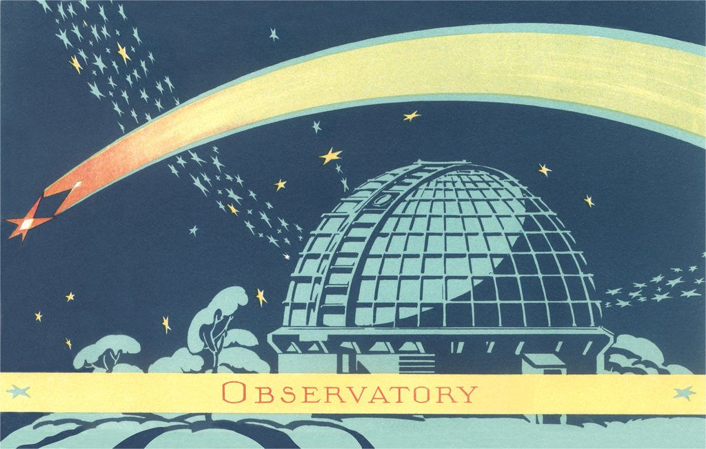 Detail of Observatory and Comet by Anonymous