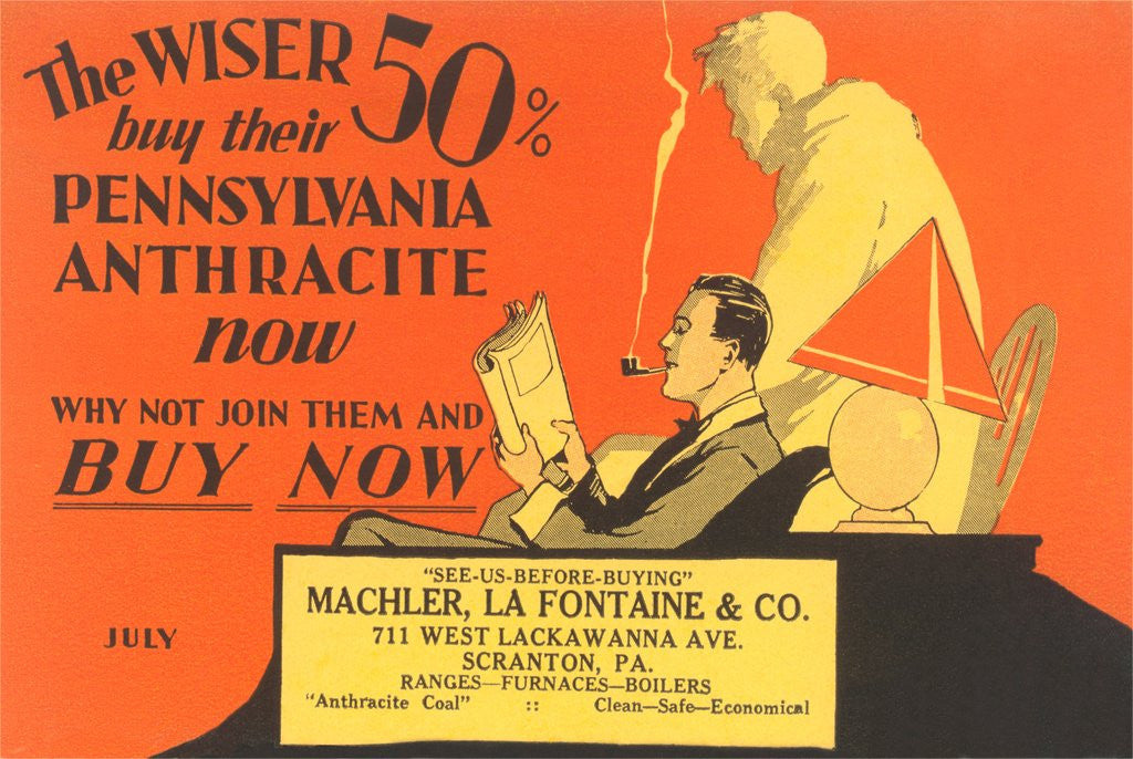 Detail of Advertisement for Coal by Anonymous