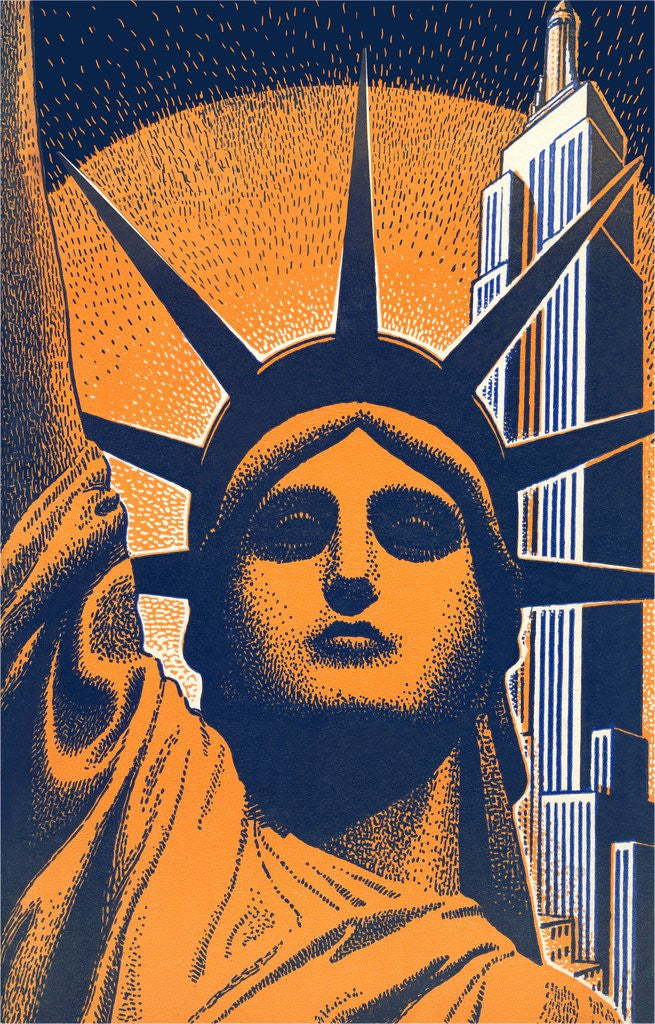 Detail of Head of Statue of Liberty by Corbis