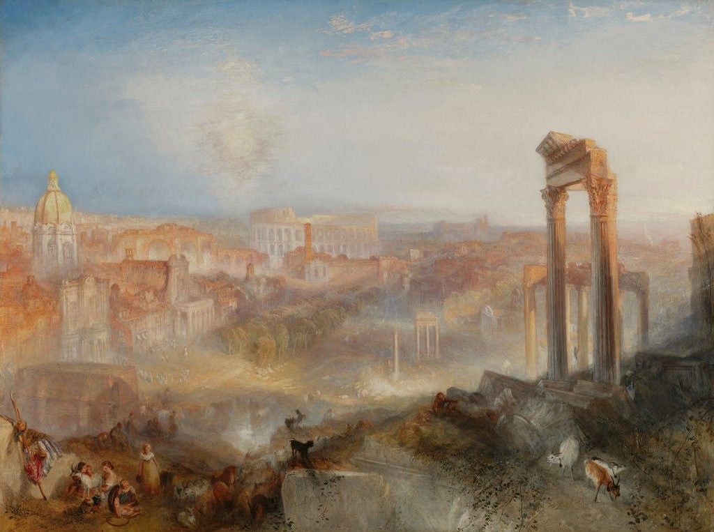 Detail of Modern Rome-Campo Vaccino by Joseph Mallord William Turner