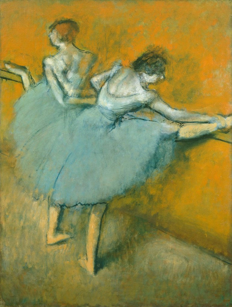 Detail of Dancers at the Barre by Edgar Degas