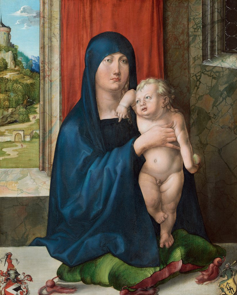 Detail of Madonna and Child by Albrecht Dürer