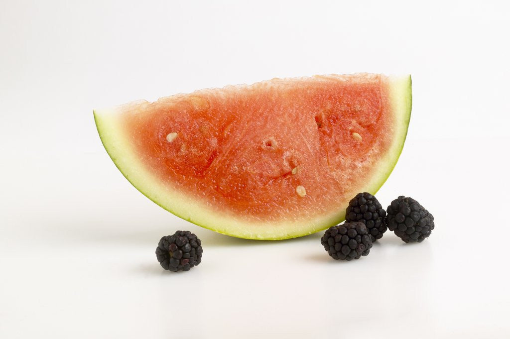 Detail of Watermelon and berries by Anonymous