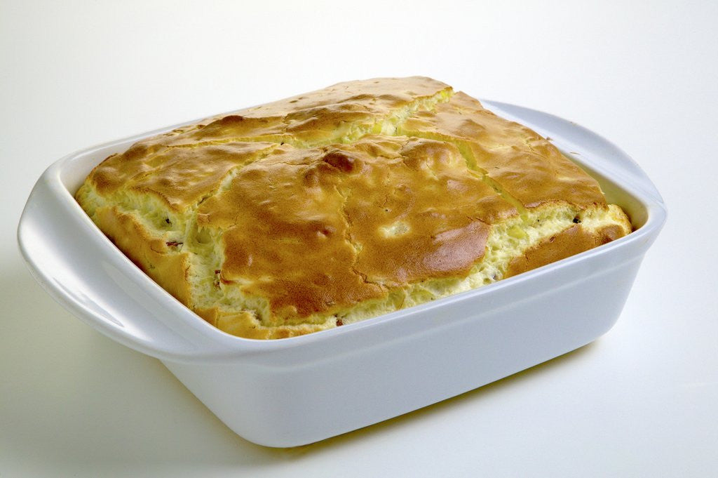Detail of Bacon and leek souffle by Anonymous