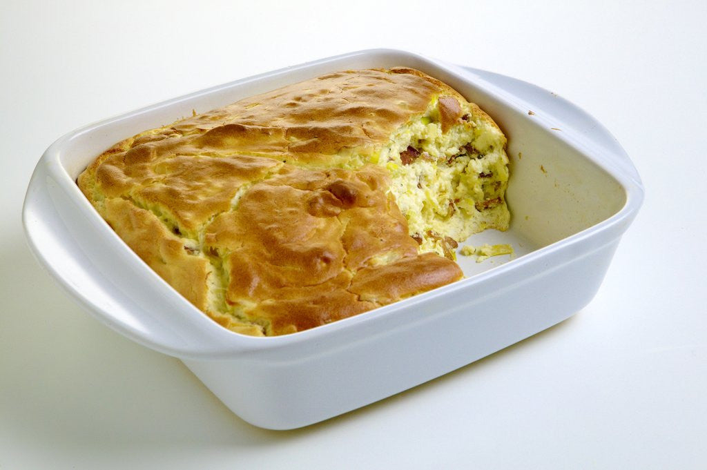 Detail of Bacon and leek souffle by Anonymous