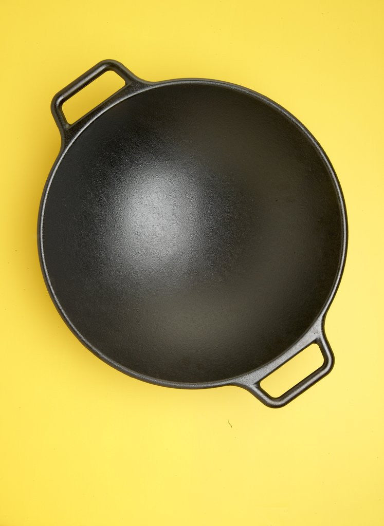 Detail of Cast iron wok by Anonymous