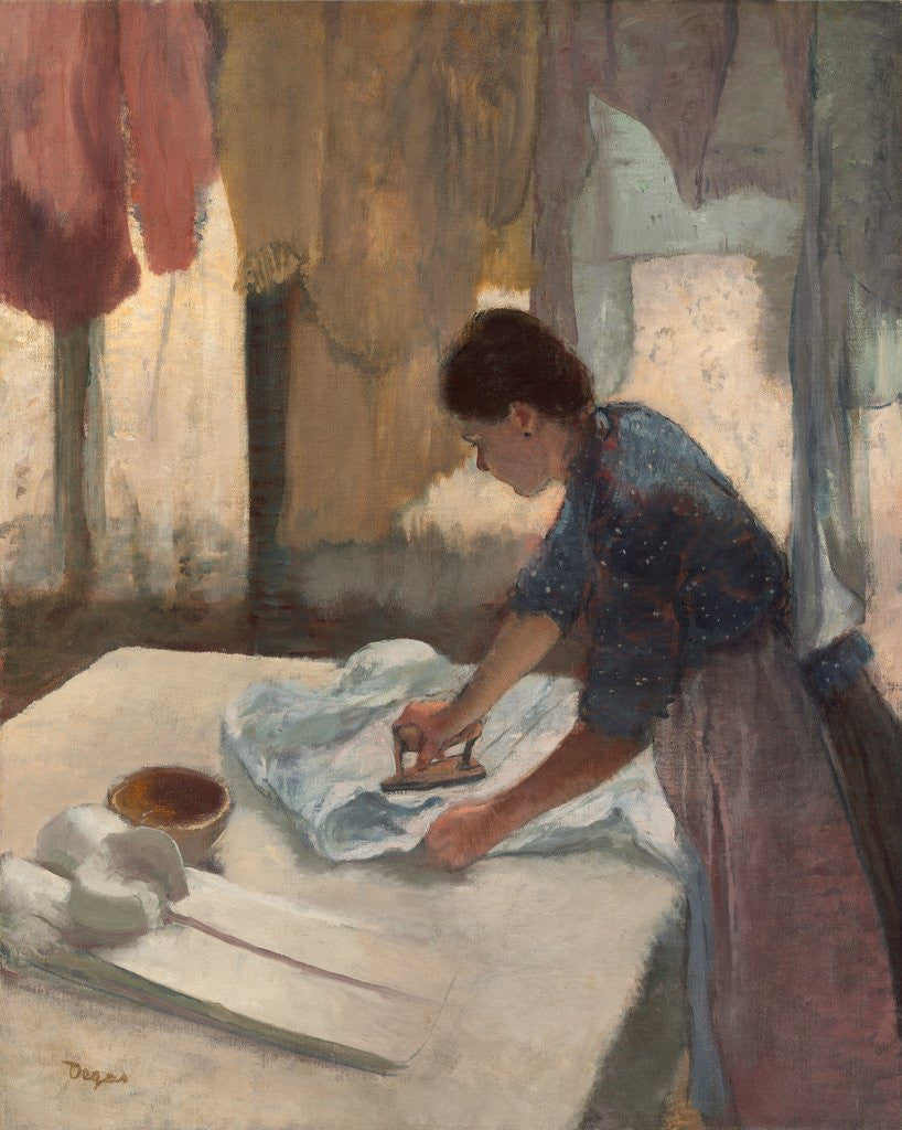 Detail of Woman Ironing by Edgar Degas