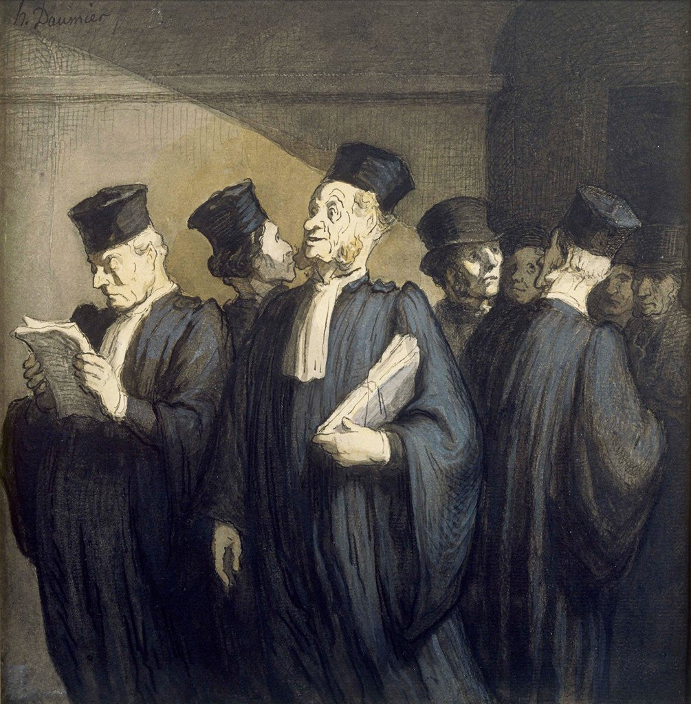 Detail of Avant l'Audience by Honore Daumier