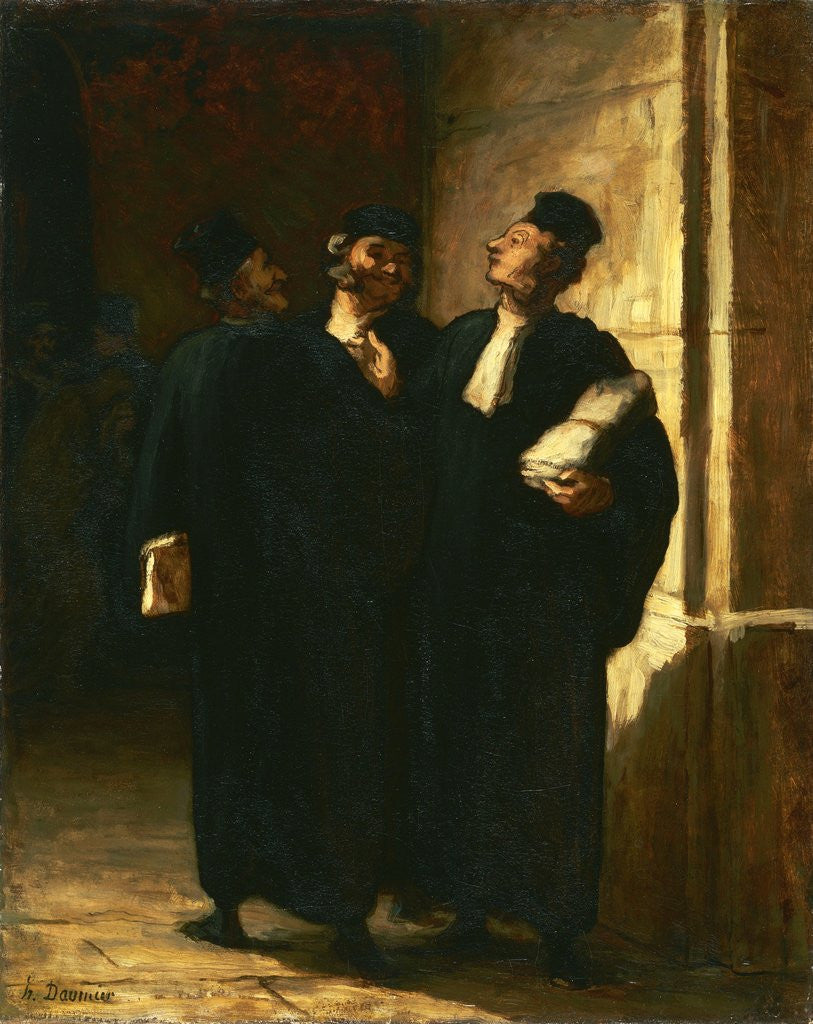 Detail of Three Lawyers by Honore Daumier