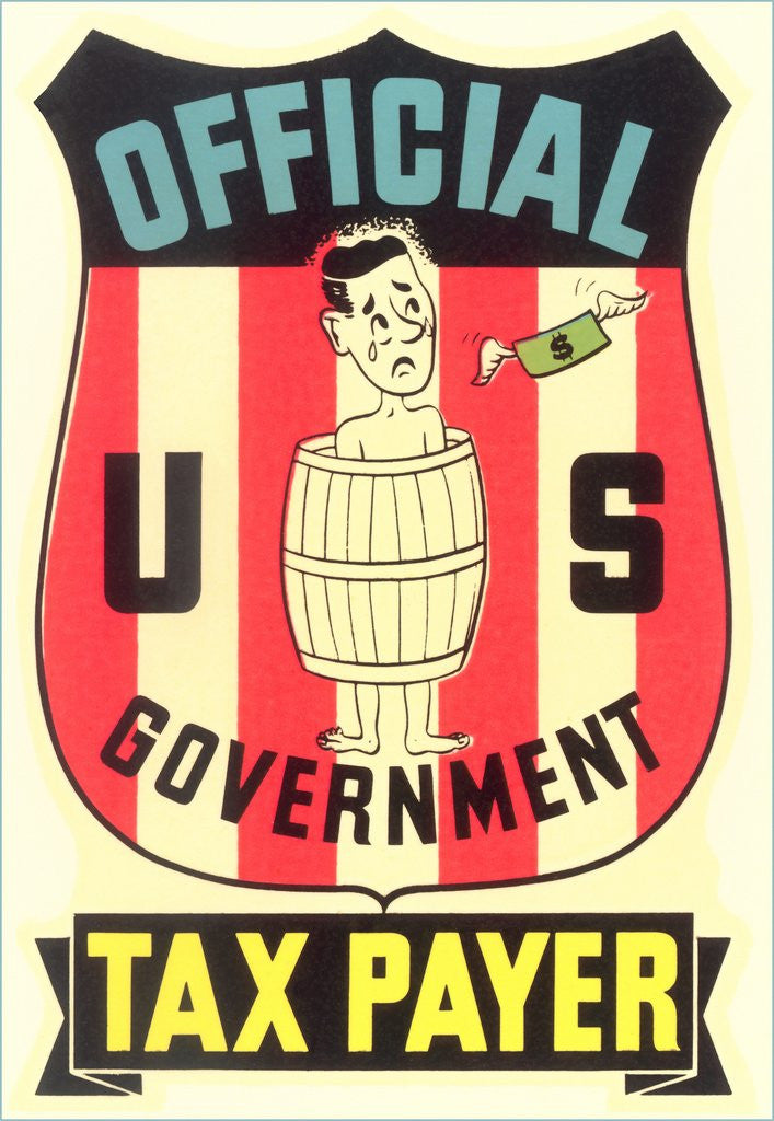 Detail of Impoverished American Taxpayer in Barrel by Anonymous