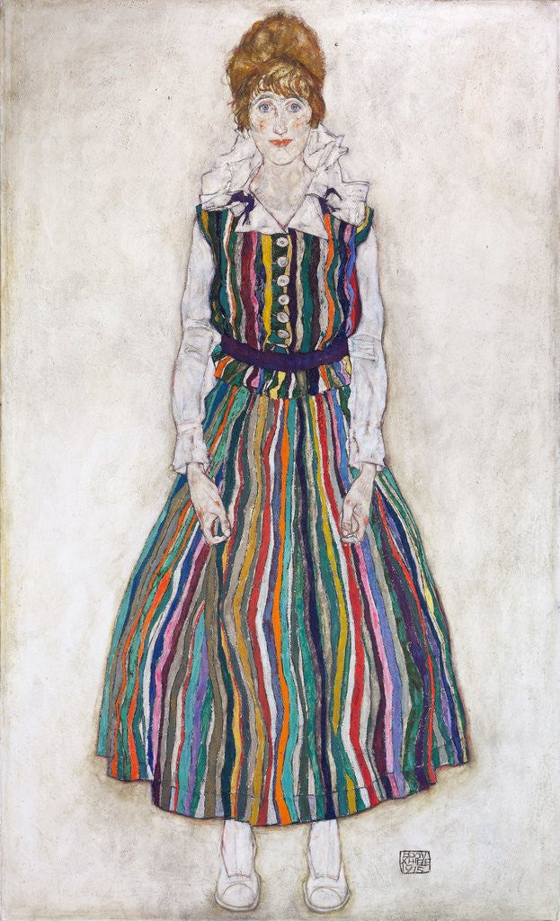 Detail of Portrait of Edith (the artist's wife) by Egon Schiele