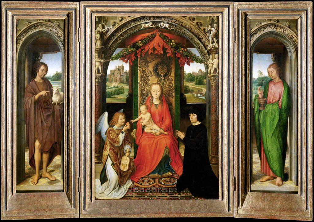 Detail of Small Triptych of St. John the Baptist by Hans Memling