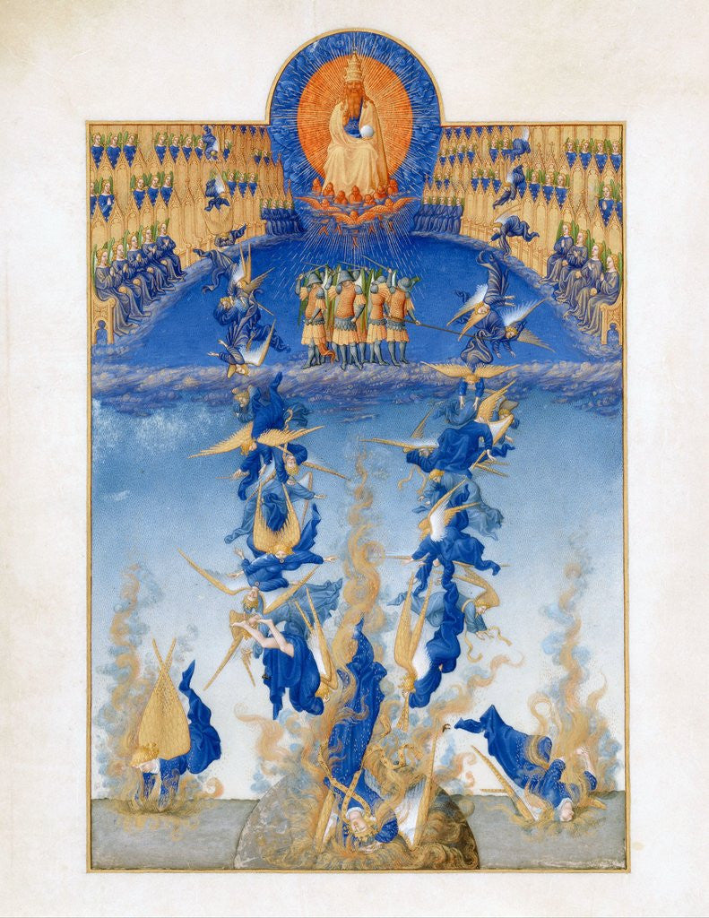 Detail of The Fall of the Rebel Angels from the Très Riches Heures du duc de Berry by Anonymous